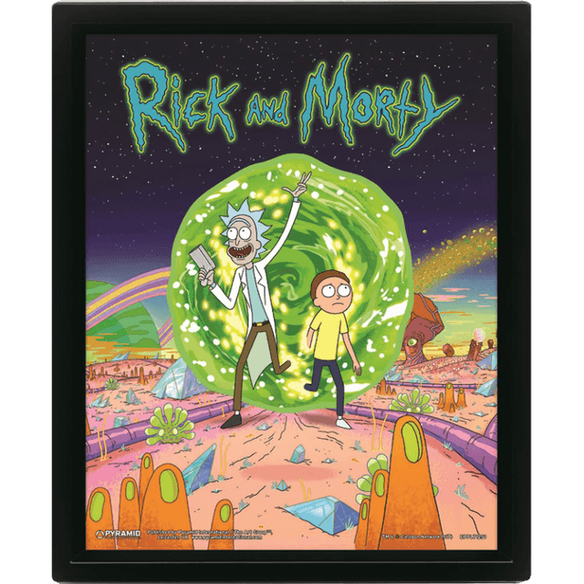 Постер лентикулярный Rick & Morty (Portal)