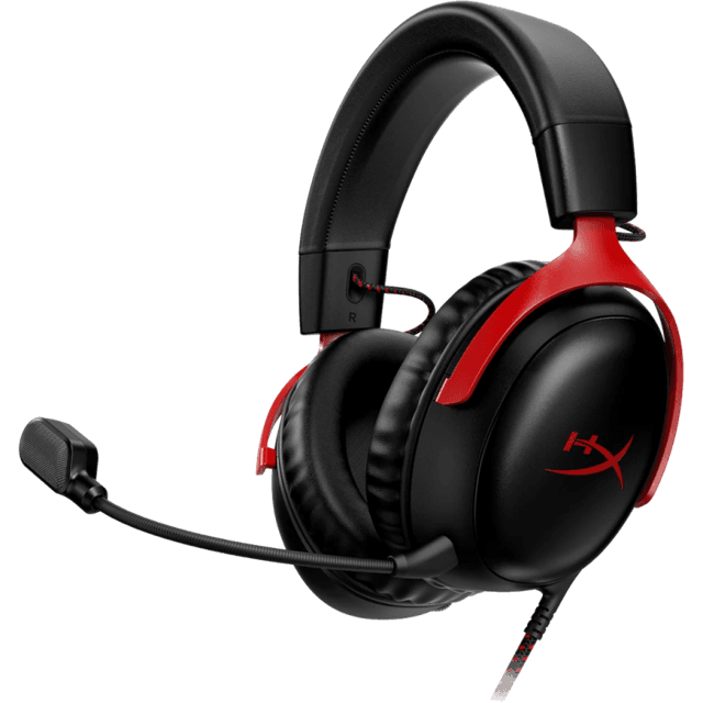 Проводная игровая гарнитура HyperX Cloud III Gaming Headset, black/red